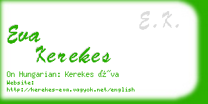 eva kerekes business card